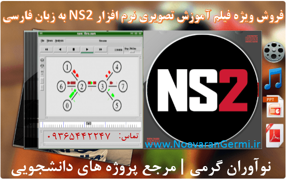 فیلم آموزش تصویری نرم افزار NS2 به زبان فارسی